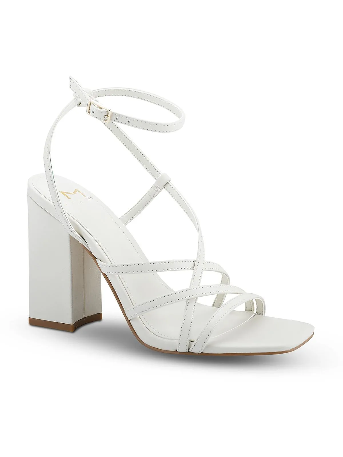 Edalyn Womens Strappy Metallic Ankle Strap