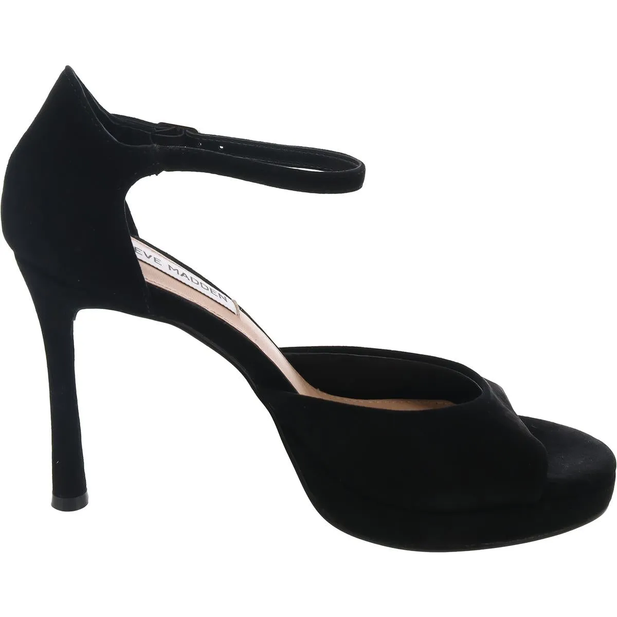 Ester Womens Buckle Faux Suede Ankle Strap