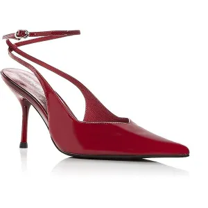 EXECTURIVE Womens Strappy Patent Leather Ankle Strap