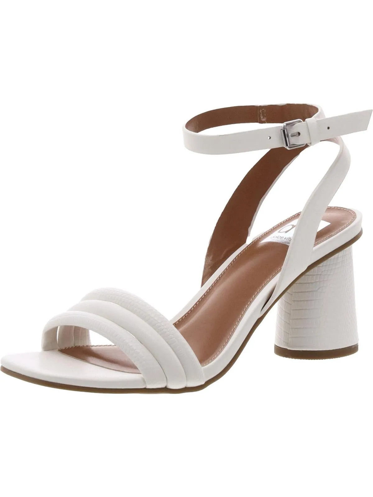 FLECK Womens Comfort Insole Manmade Ankle Strap