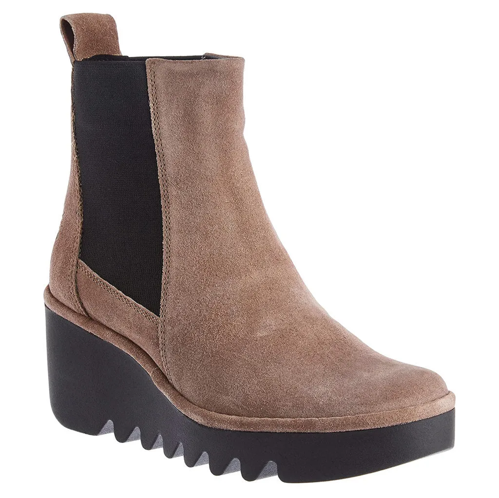 Fly London Bagu233Fly Suede Wedge Heel Women's Chelsea Boots