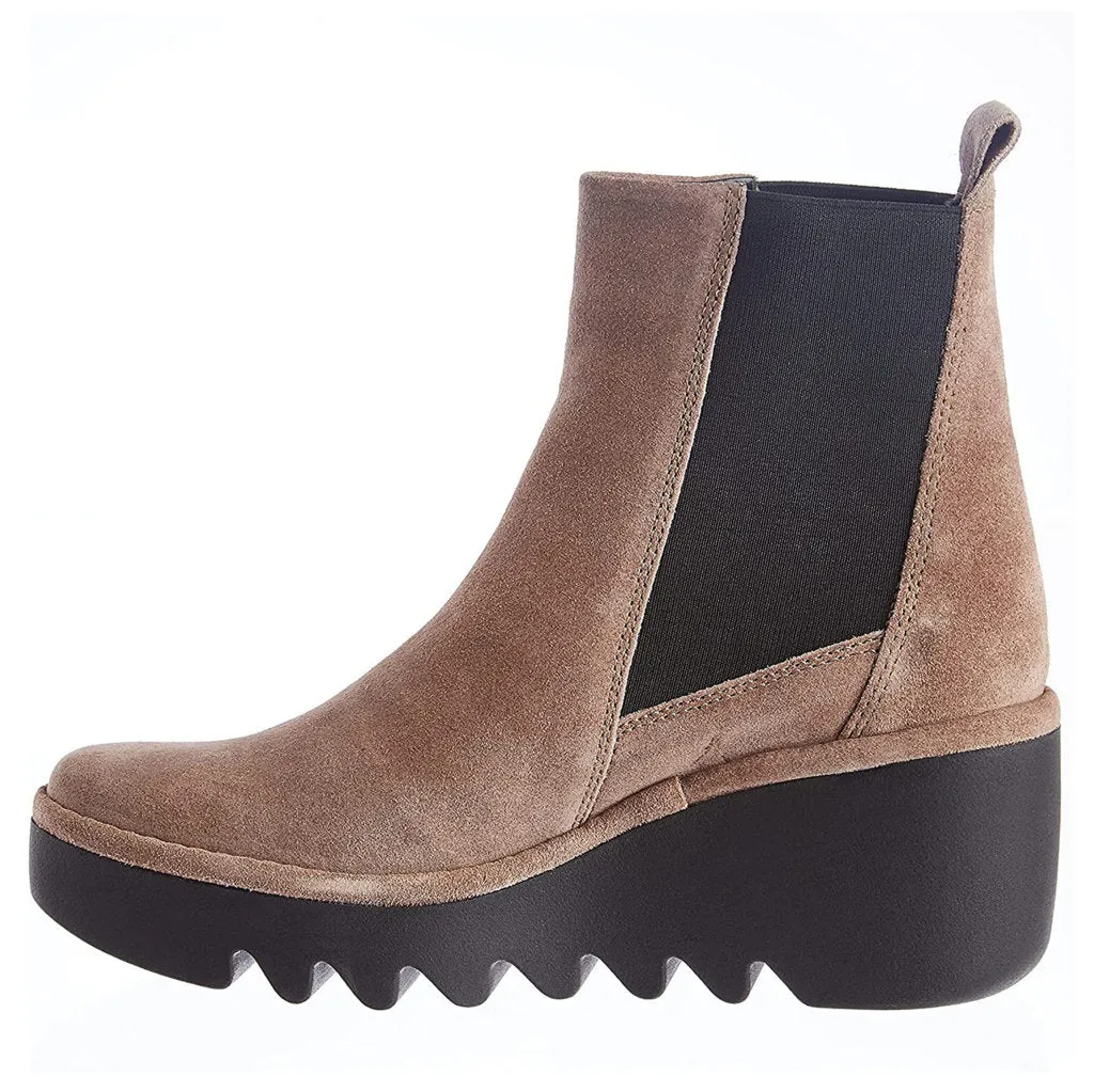 Fly London Bagu233Fly Suede Wedge Heel Women's Chelsea Boots