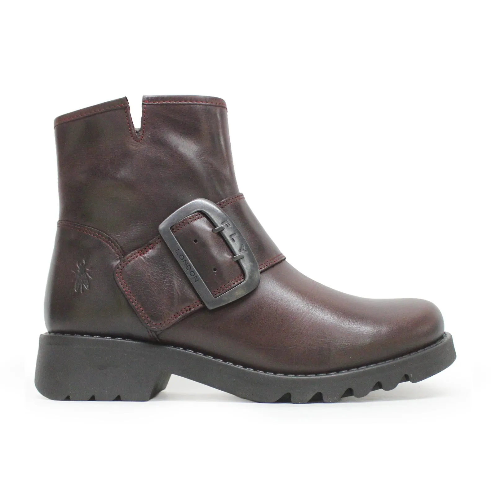Fly London Rily991Fly Leather Women's Buckle Strap Ankle Boots