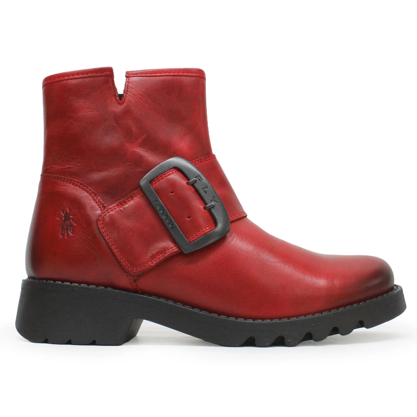 Fly London Rily991Fly Leather Women's Buckle Strap Ankle Boots