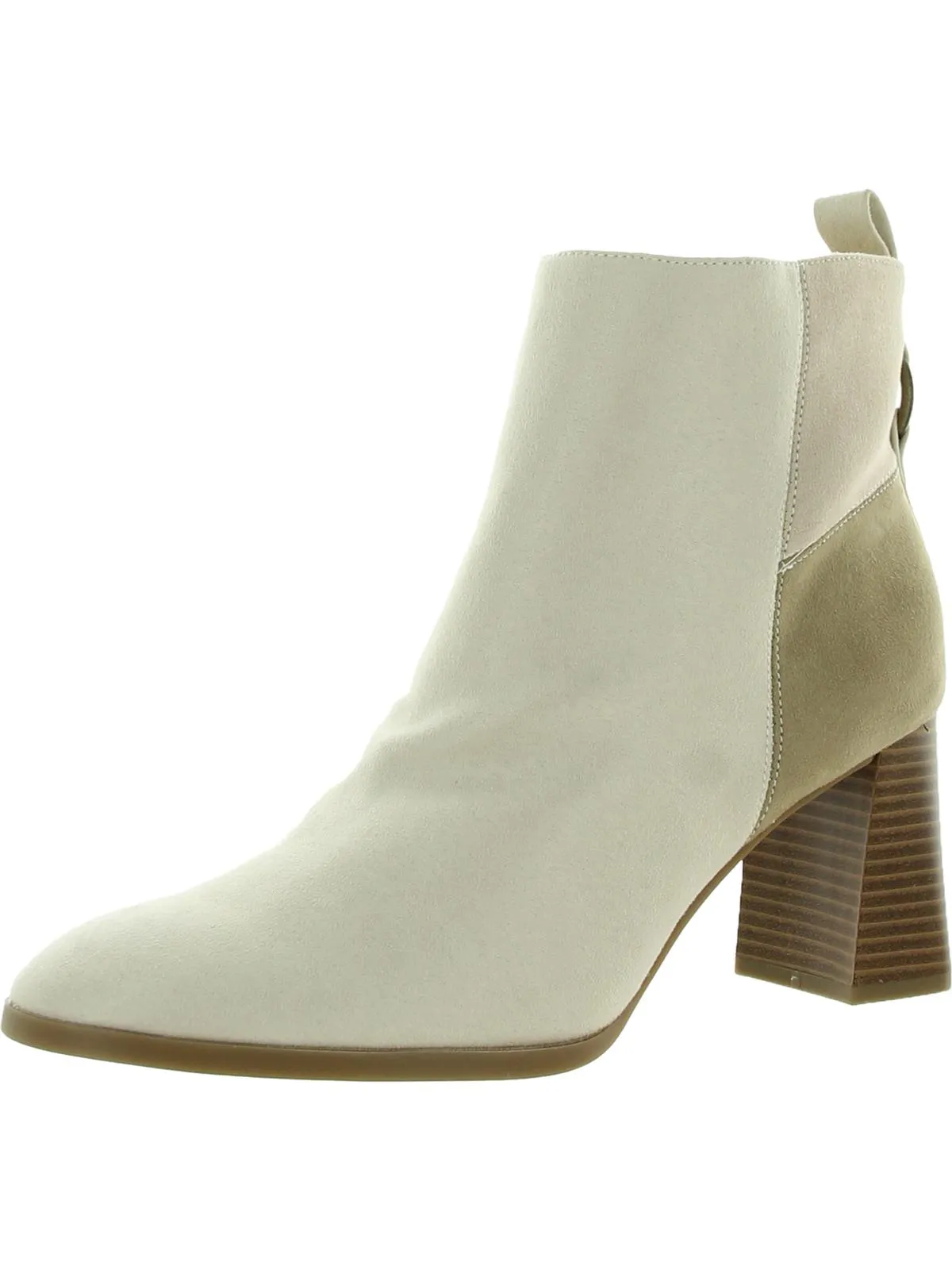 Foxy Womens Faux Suede Almond Toe Ankle Boots