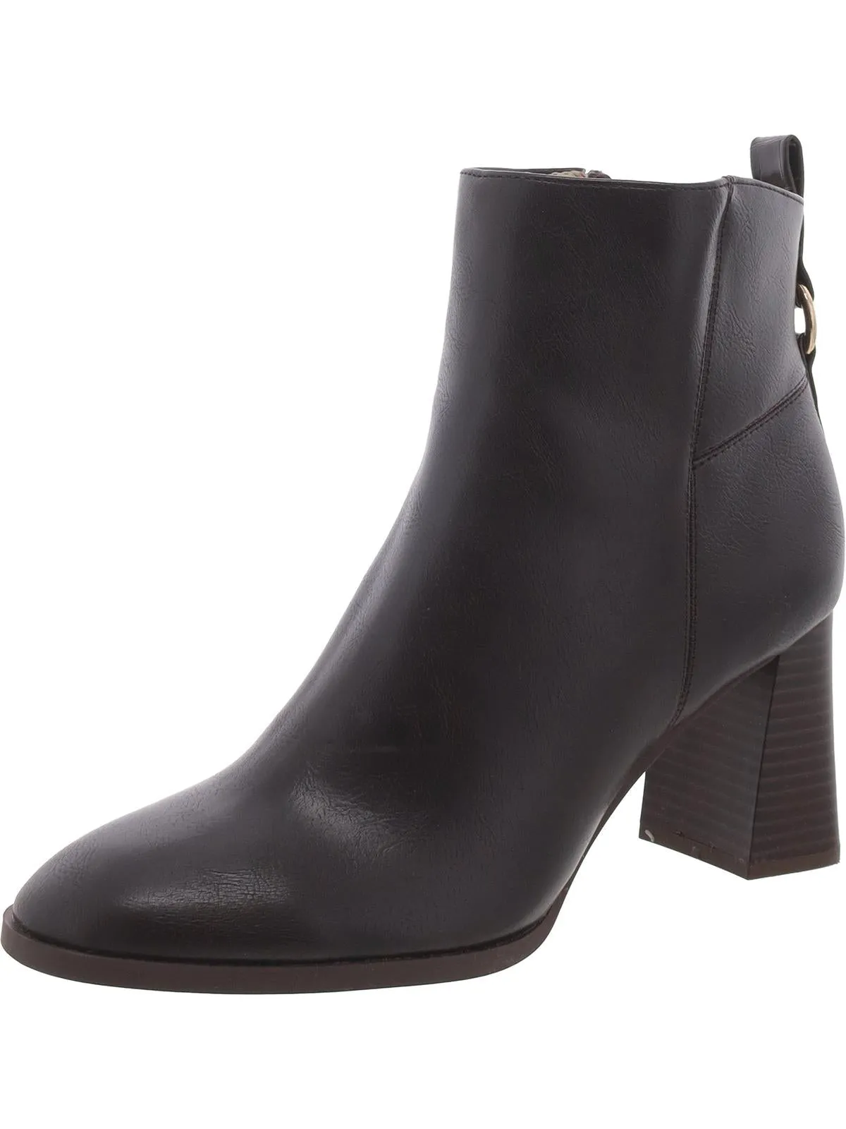 Foxy Womens Faux Suede Almond Toe Ankle Boots