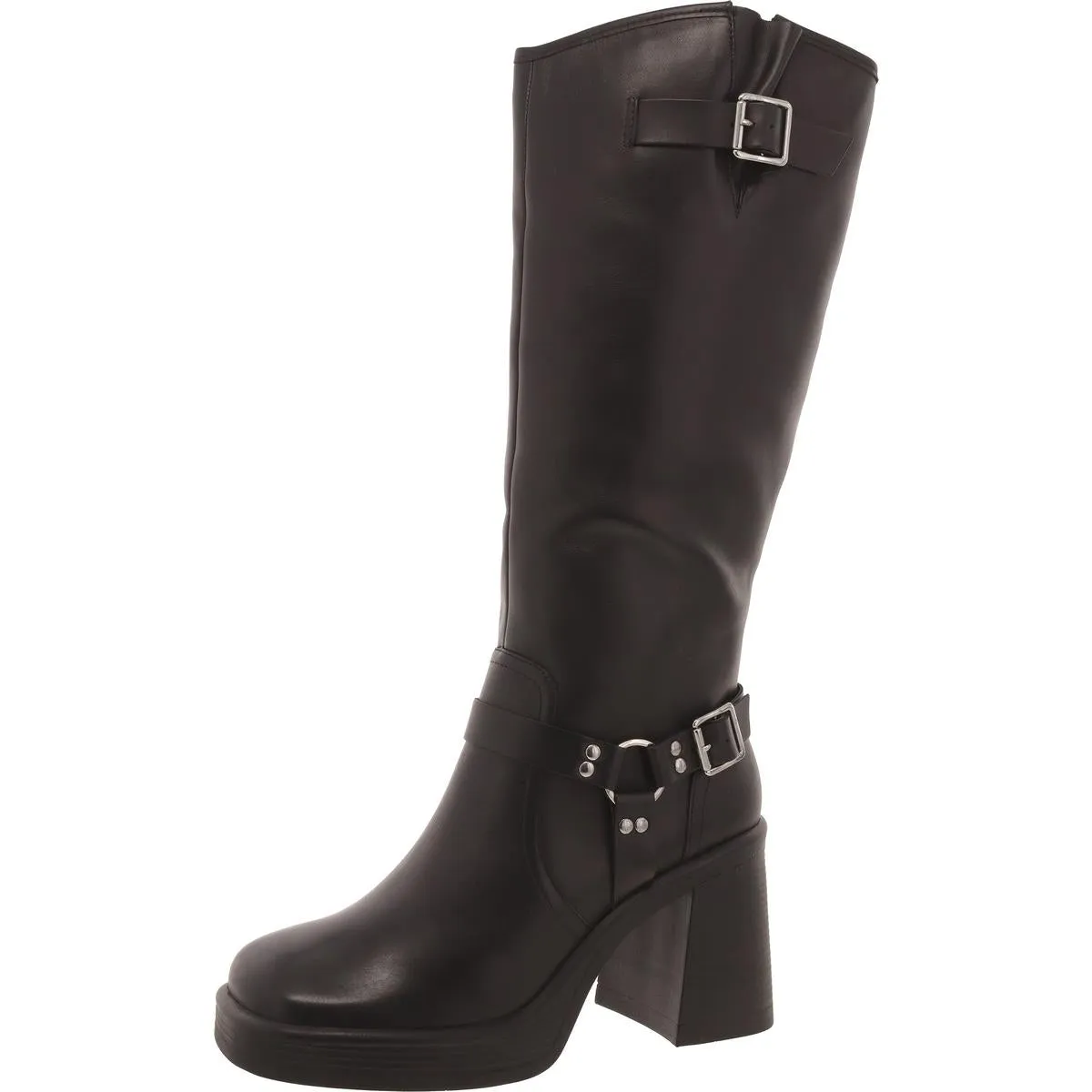Francine Womens Leather Knee-High Boots