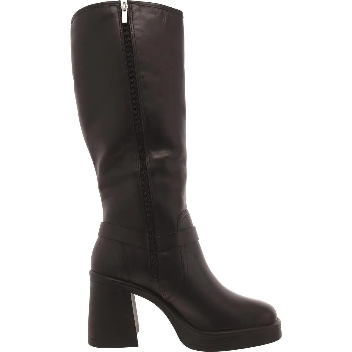 Francine Womens Leather Knee-High Boots
