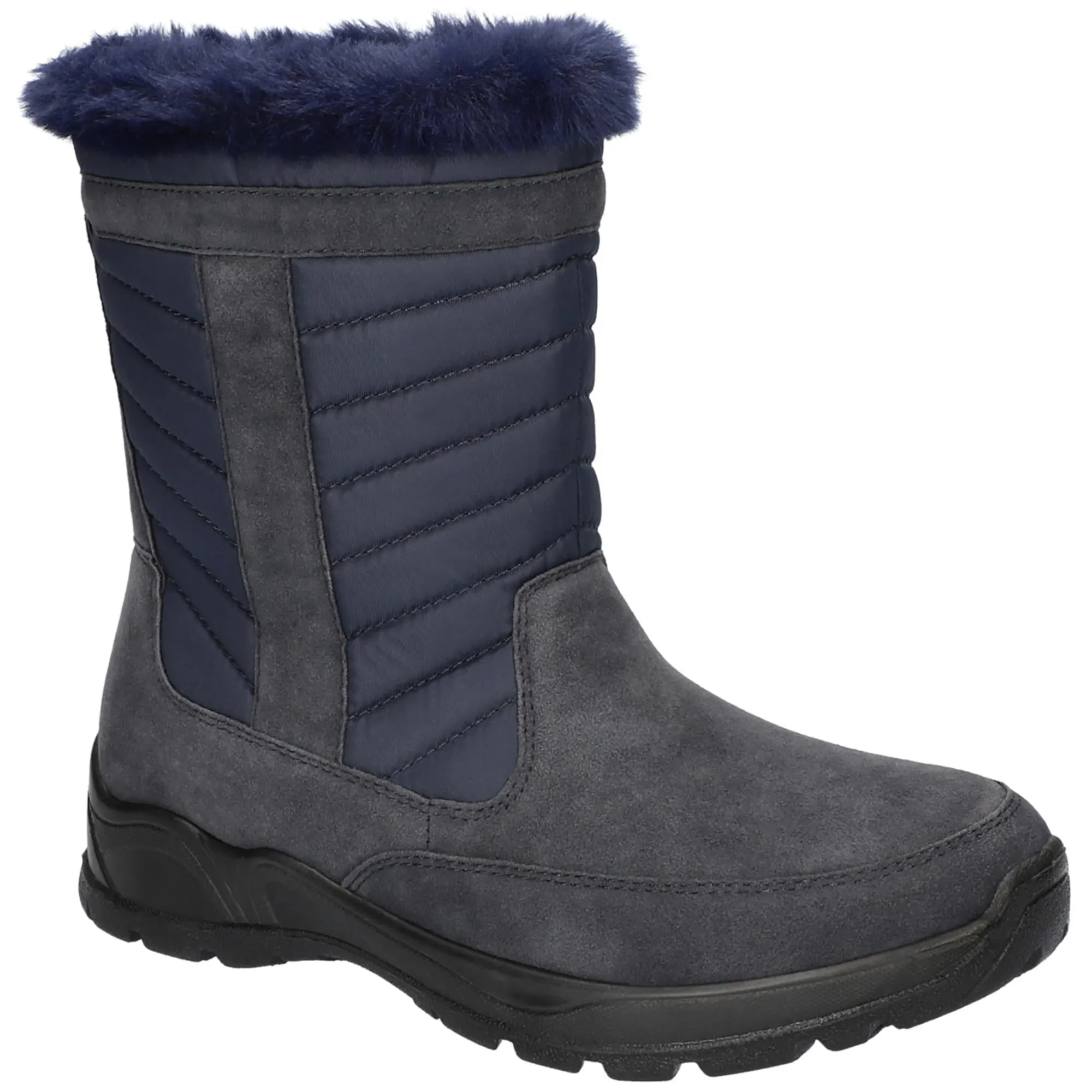 FRAZER Womens Faux Suede Zipper Winter & Snow Boots