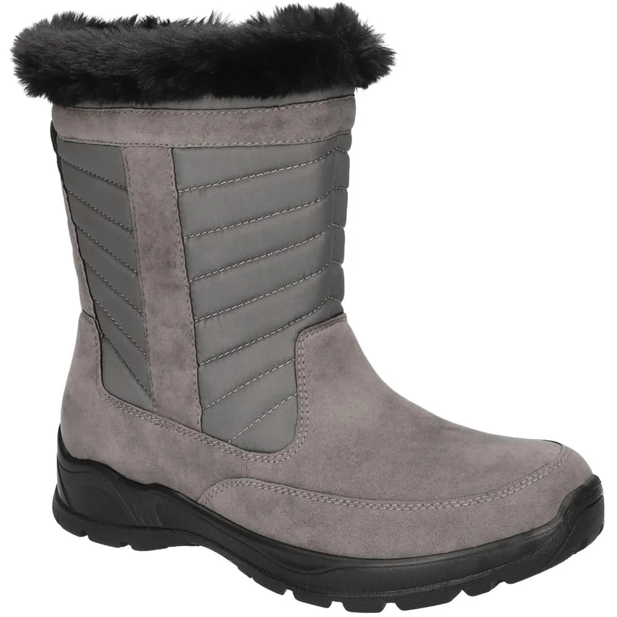 FRAZER Womens Faux Suede Zipper Winter & Snow Boots