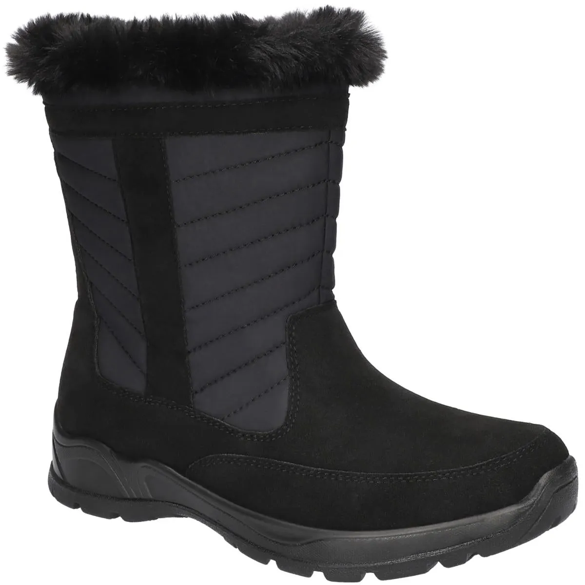 FRAZER Womens Faux Suede Zipper Winter & Snow Boots