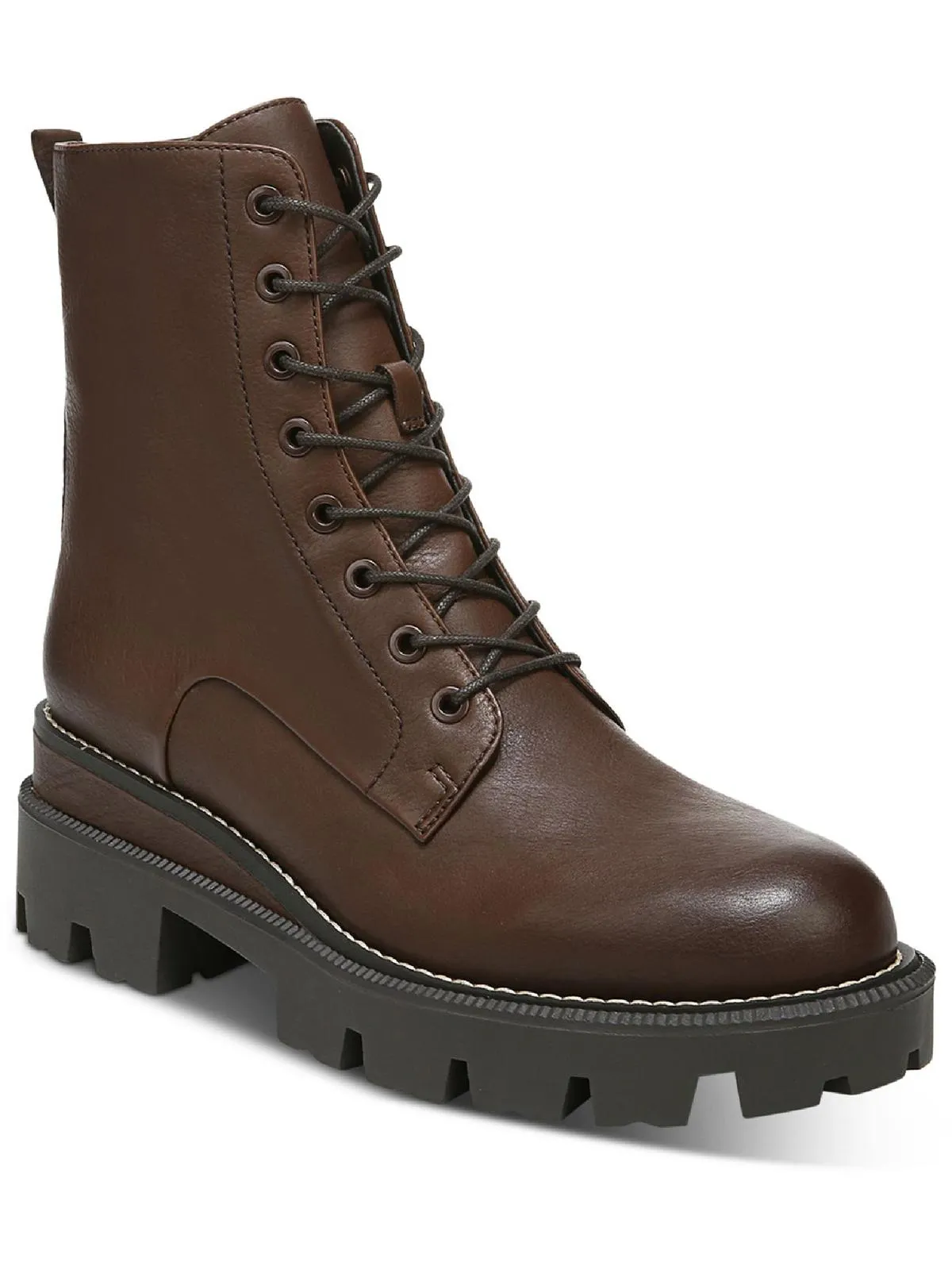 Garret Womens Lugged Sole Ankle Combat Boots