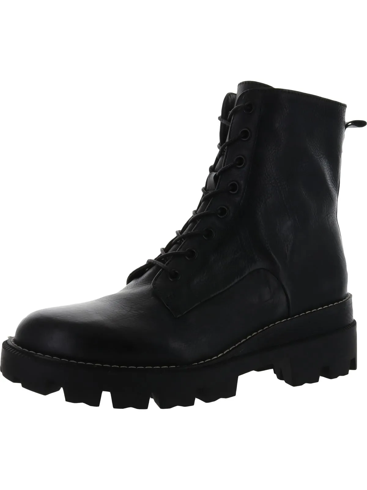 Garret Womens Lugged Sole Ankle Combat Boots