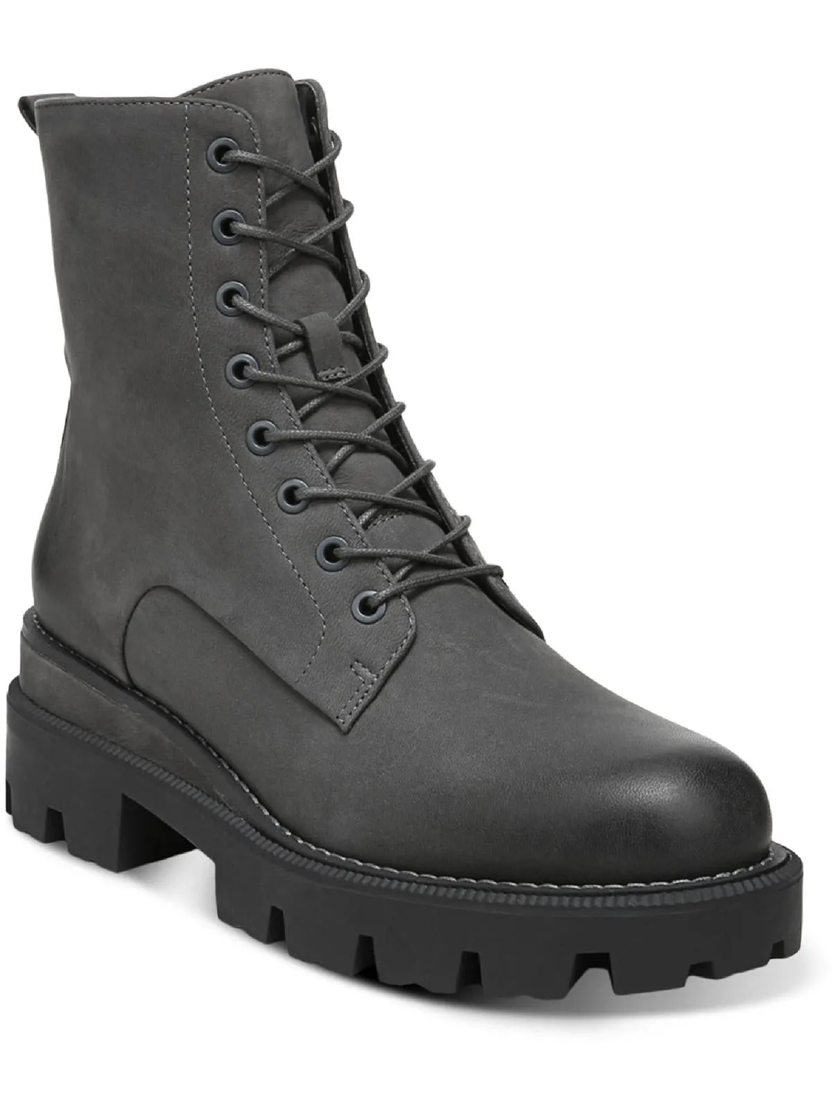 Garret Womens Lugged Sole Ankle Combat Boots