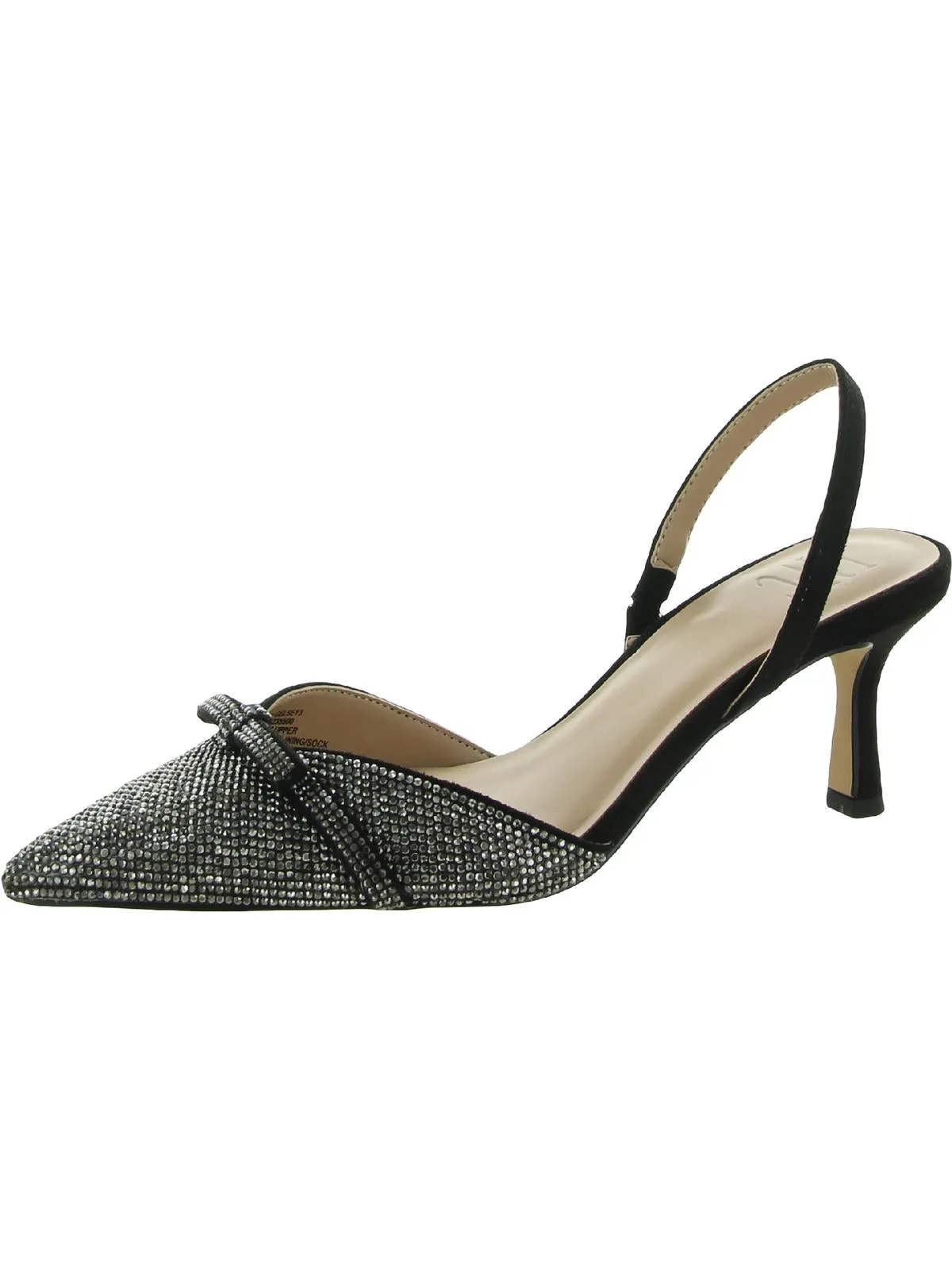 Gelsey Womens Embellished Ankle Strap Slingback Heels