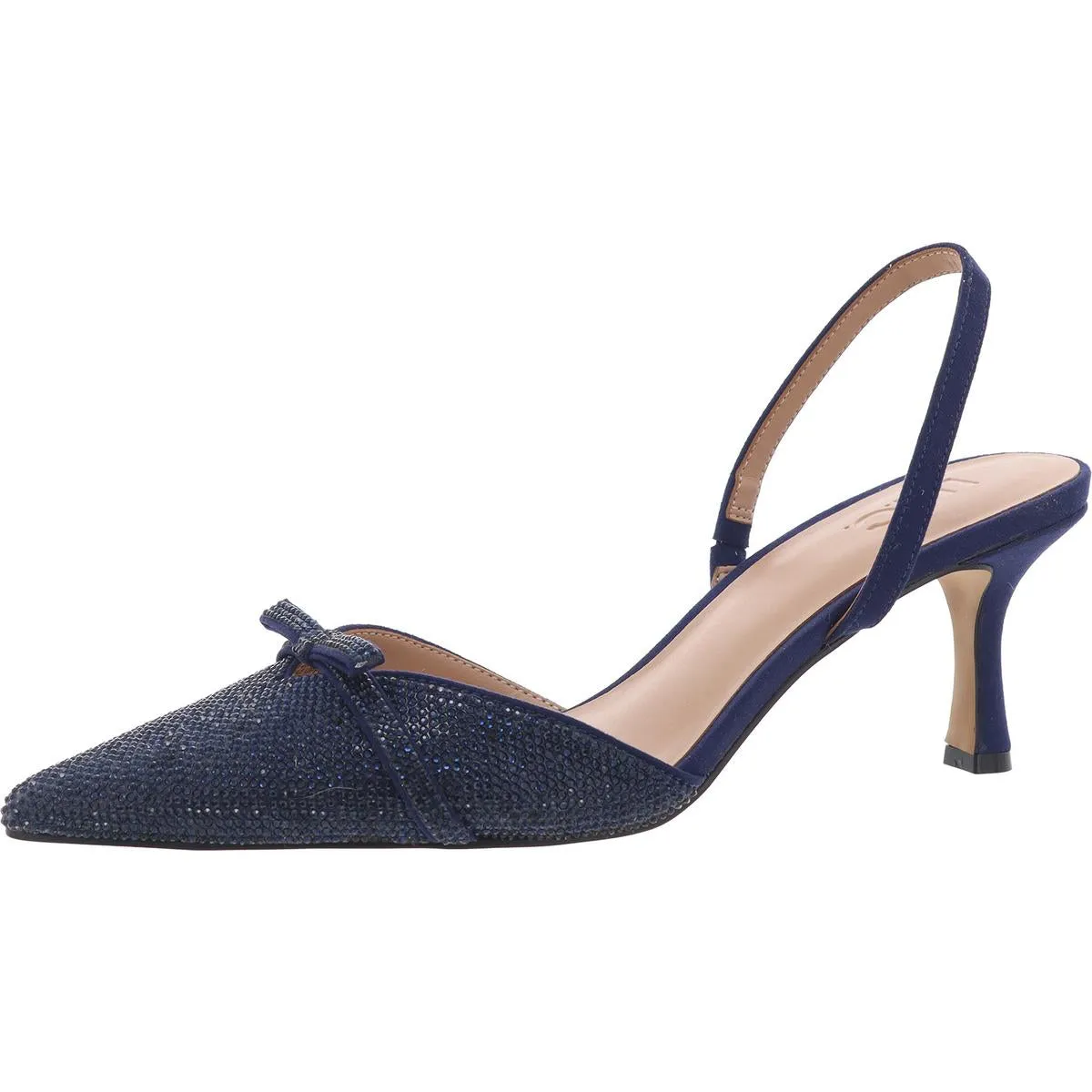 Gelsey Womens Embellished Ankle Strap Slingback Heels