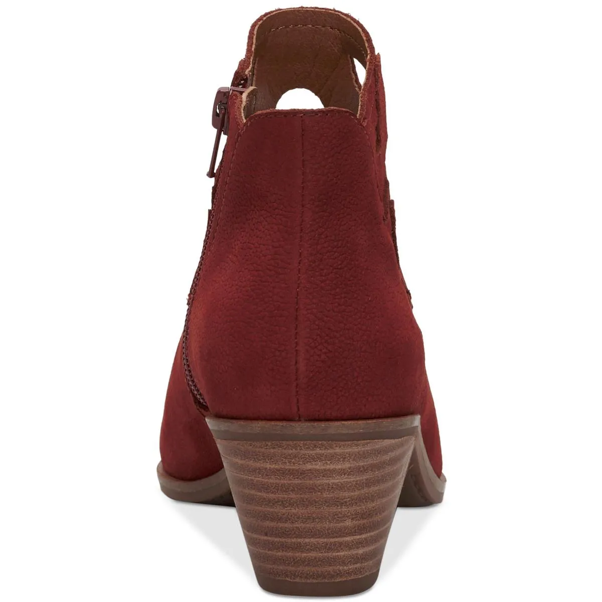 Gezana Womens Nubuck Cut Out Ankle Boots