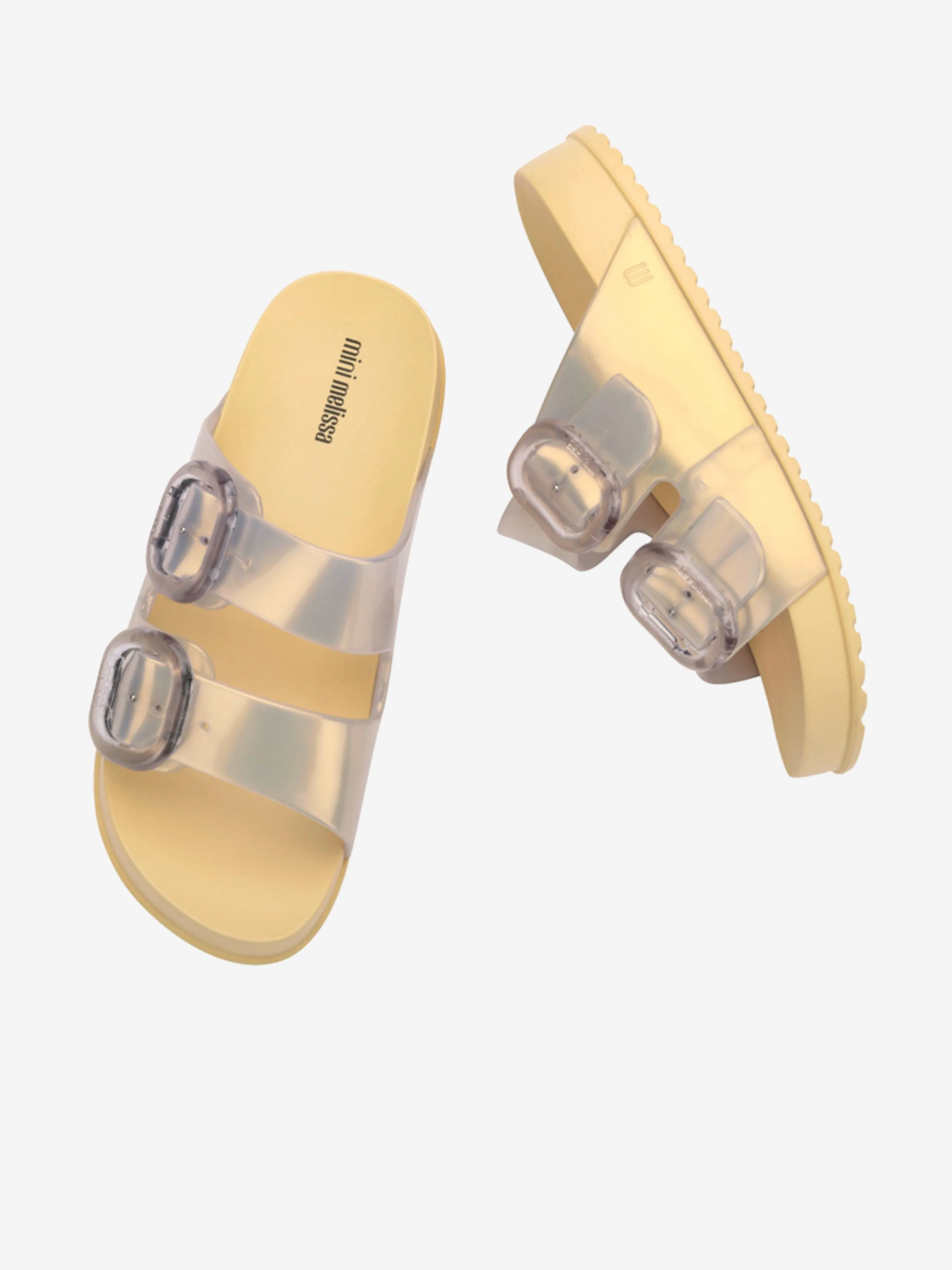 Girls Cozy Slide Sandals in Gold