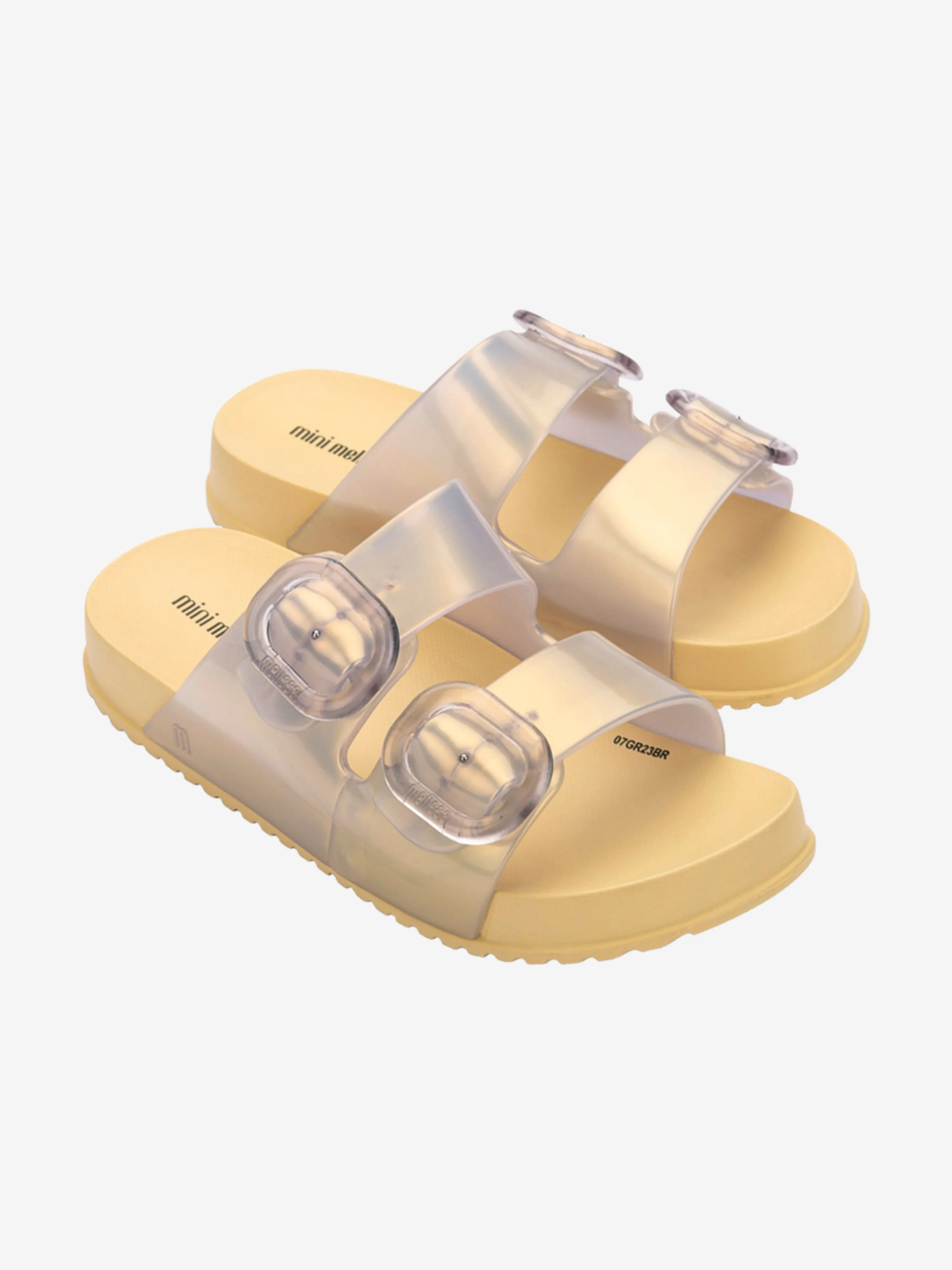 Girls Cozy Slide Sandals in Gold
