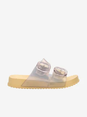 Girls Cozy Slide Sandals in Gold
