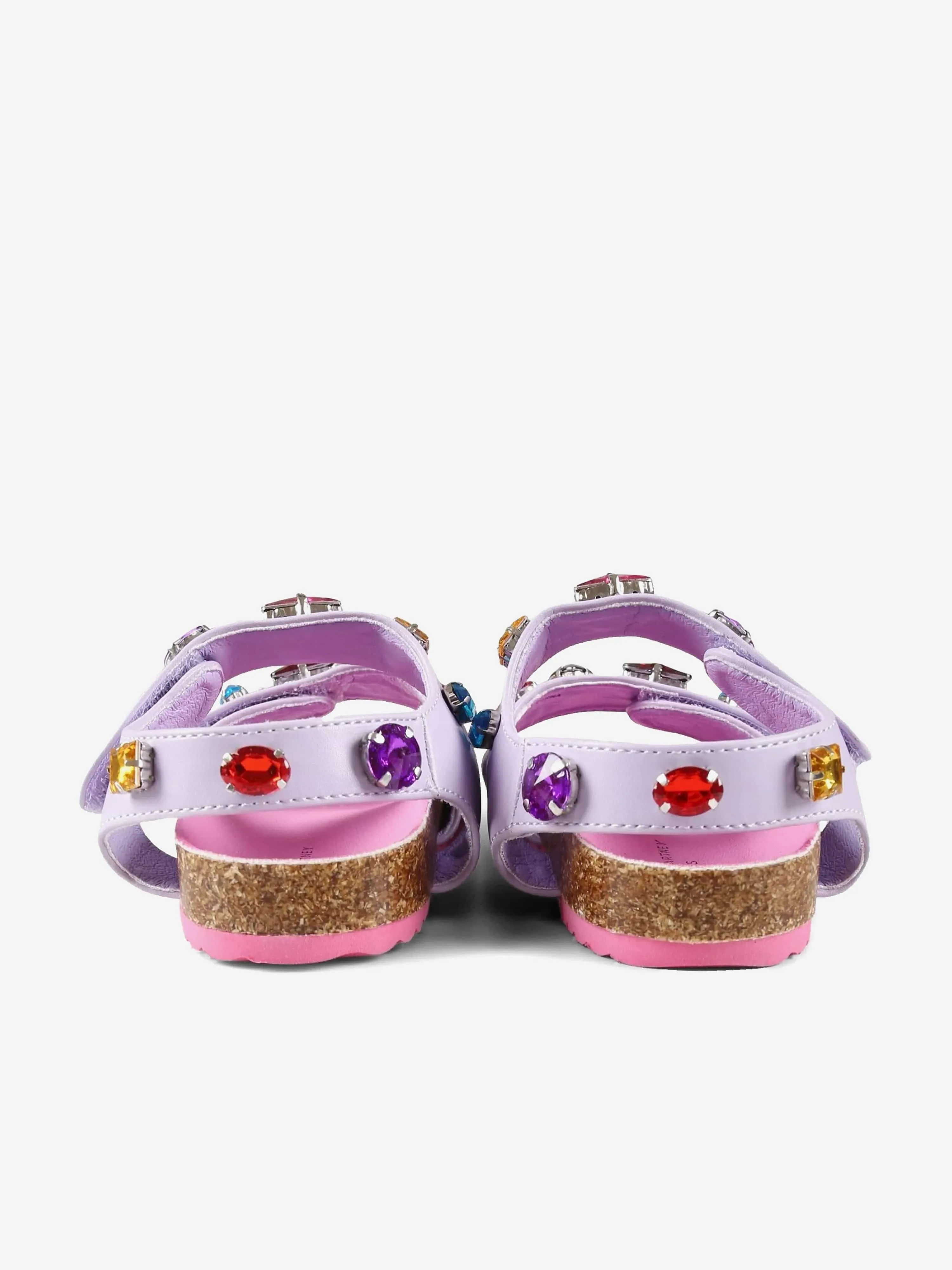 Girls Jewelled Sandals in Purple