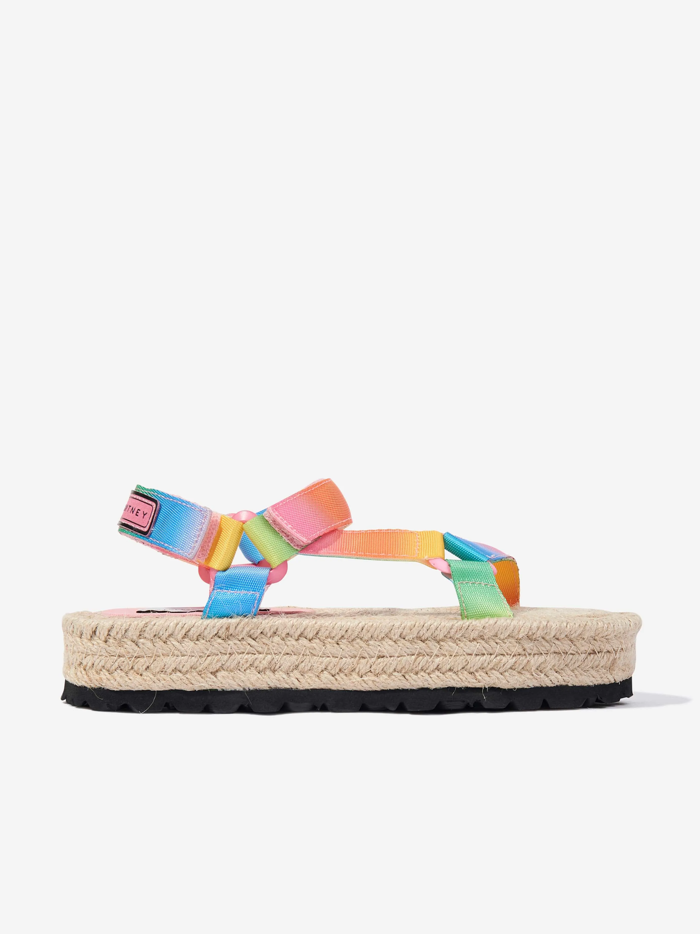 Girls Logo Tape Sandals in Multicolour