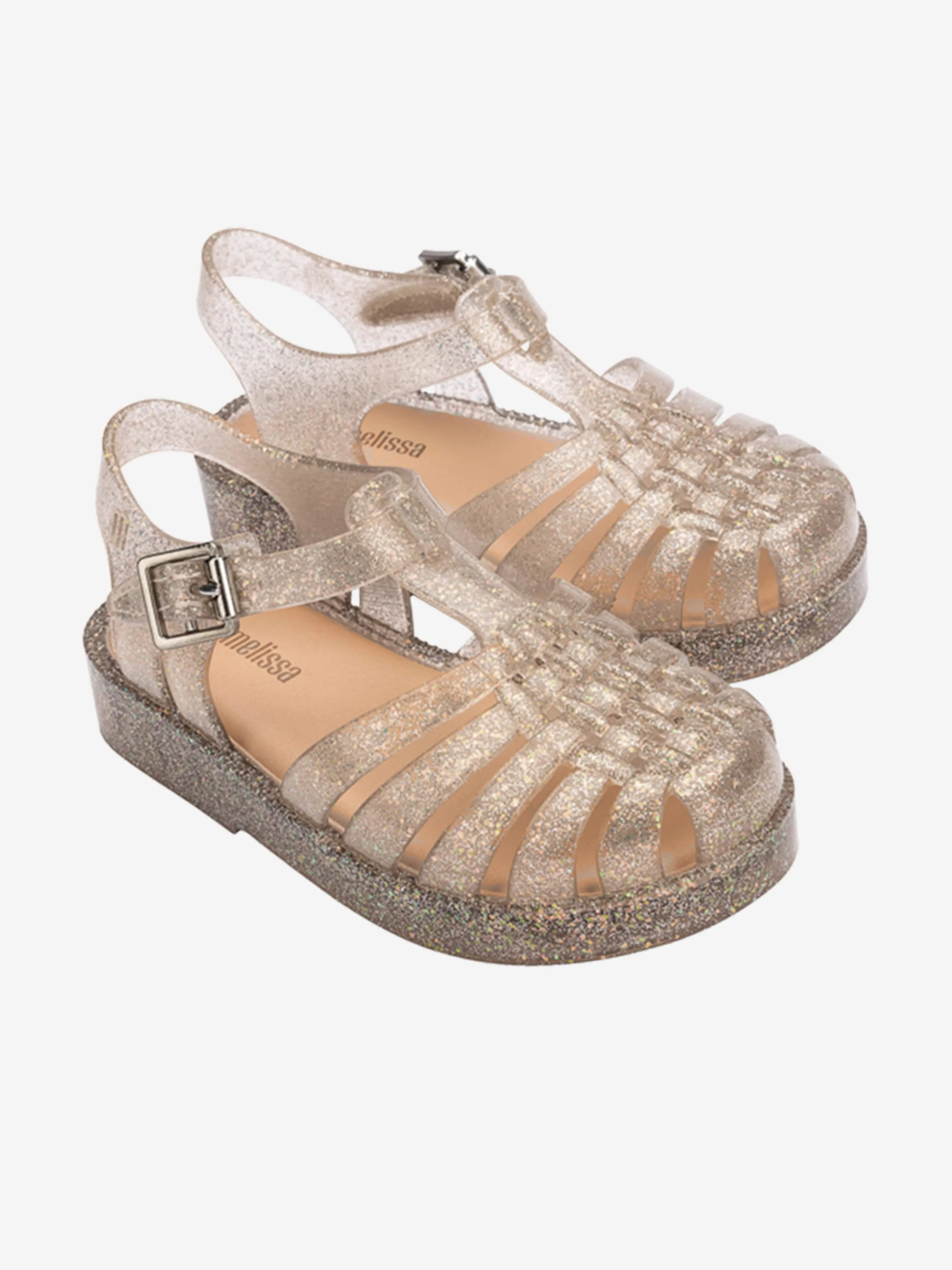 Girls Possession Shiny Sandals in Gold