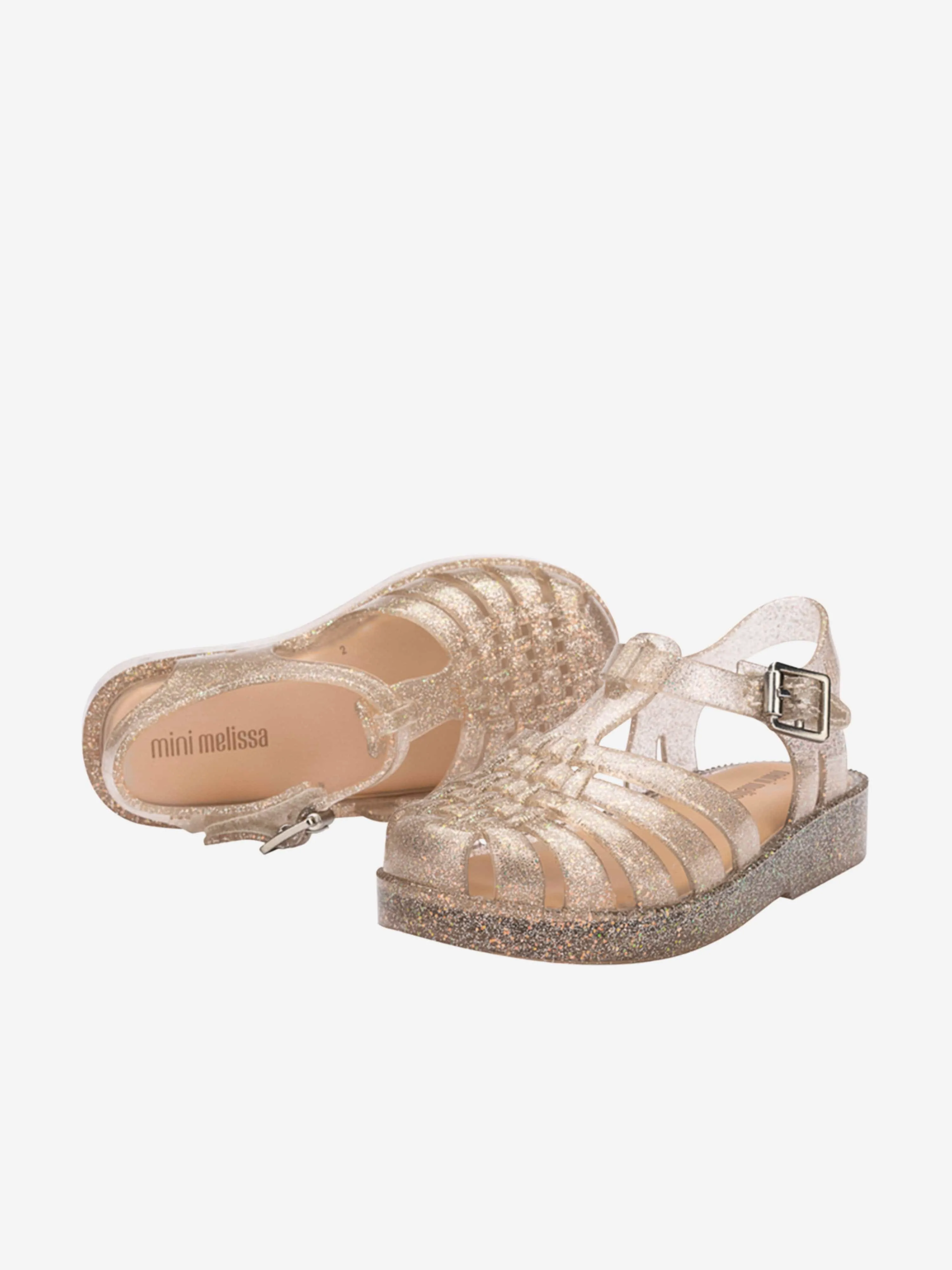 Girls Possession Shiny Sandals in Gold