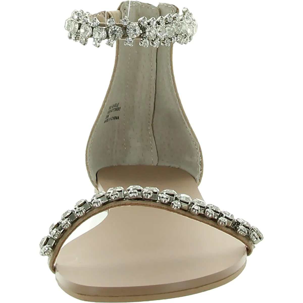 Givele Womens Faux Suede Rhinestone Ankle Strap