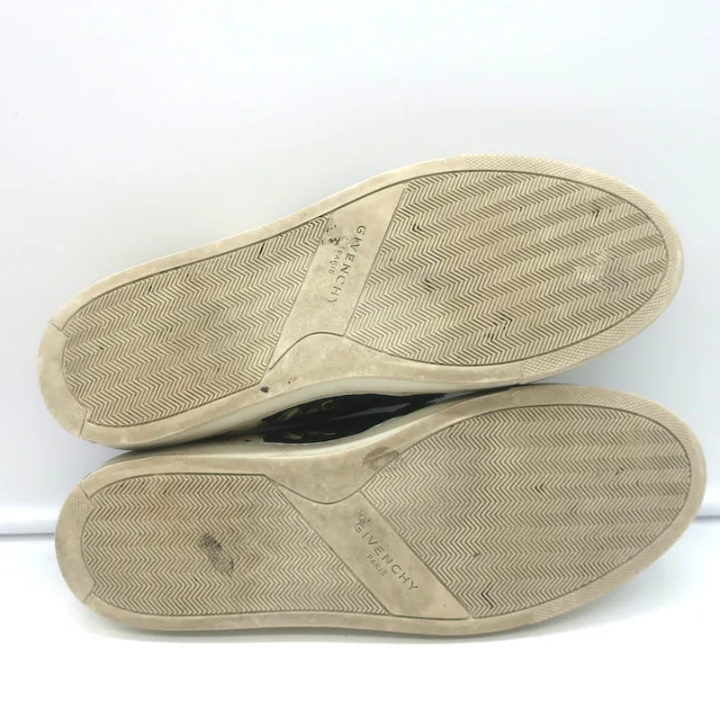 Givenchy Slip-On Skate Sneakers Black Magnolia Print Leather Size 40