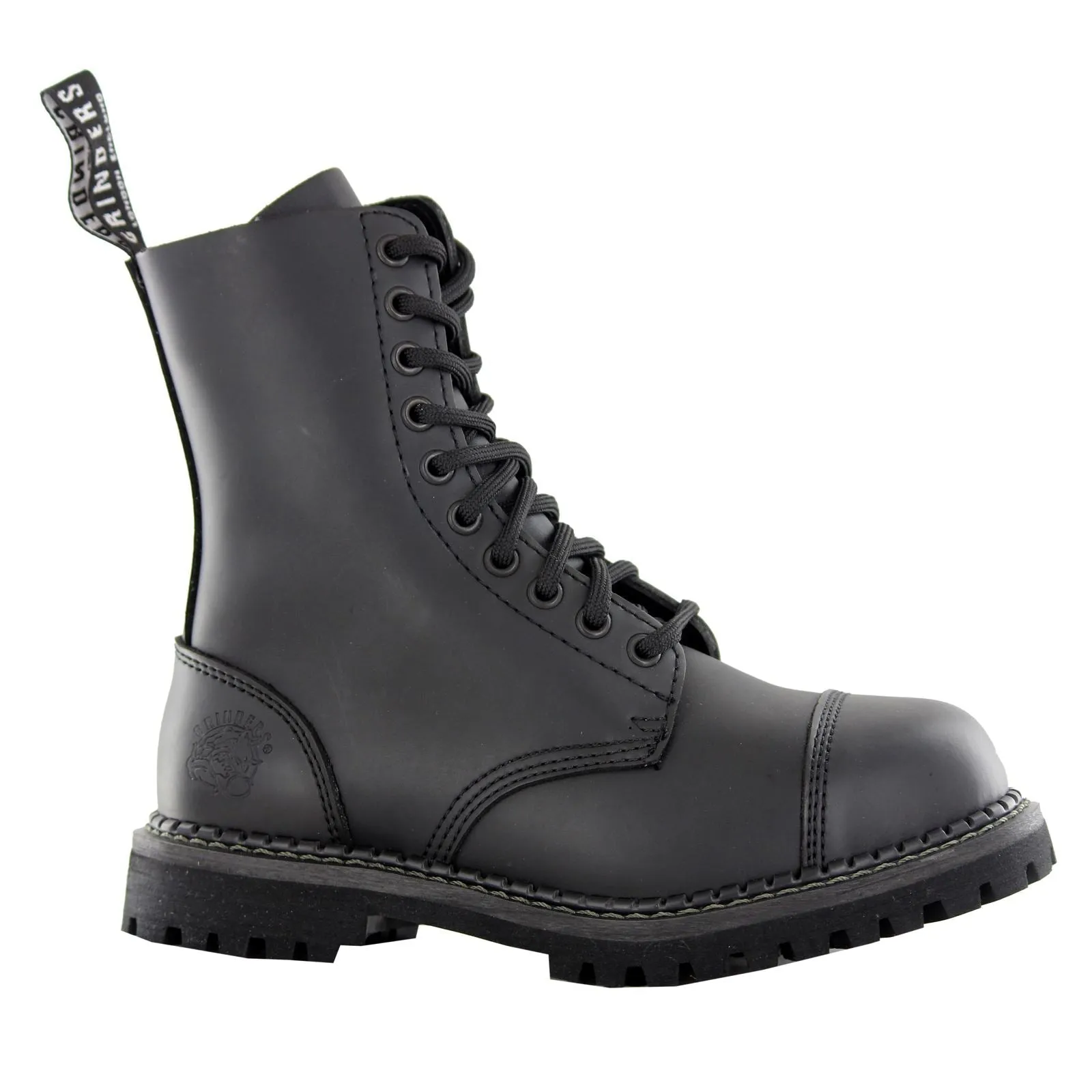 Grinders Stag Cs Derby Black Unisex Ankle Steel Toe Boots