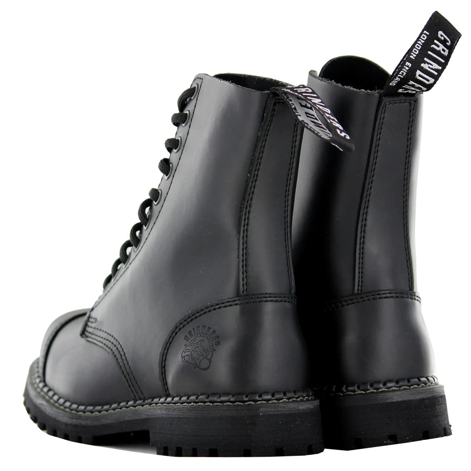 Grinders Stag Cs Derby Black Unisex Ankle Steel Toe Boots