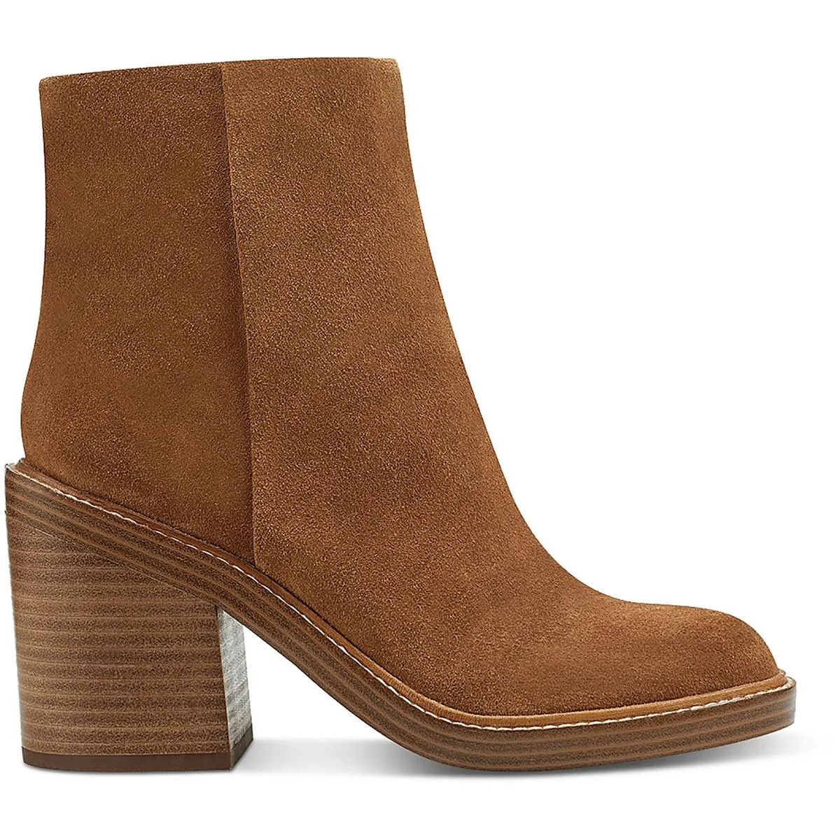 Haleena Womens Suede Almond Toe Ankle Boots