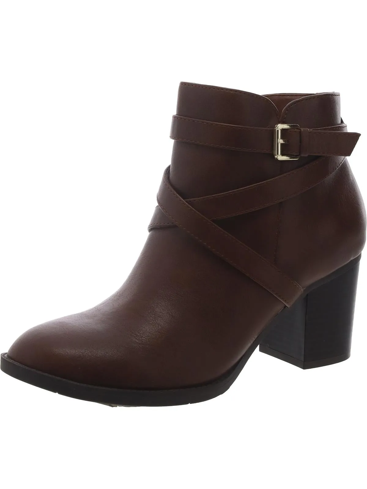 Harmonyy Womens Faux Leather Ankle Booties