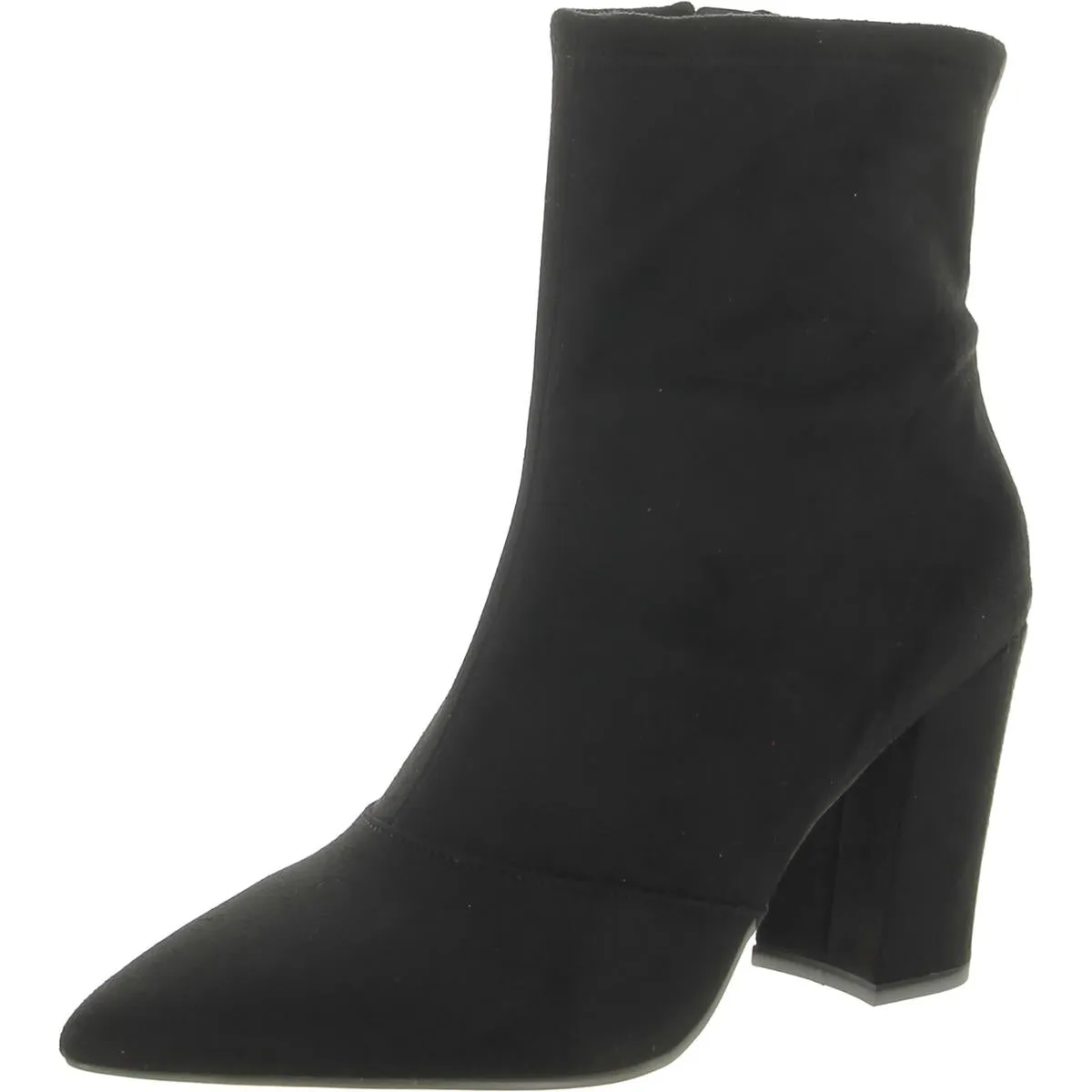 Hendria Womens Faux Suede Pointed Toe Ankle Boots