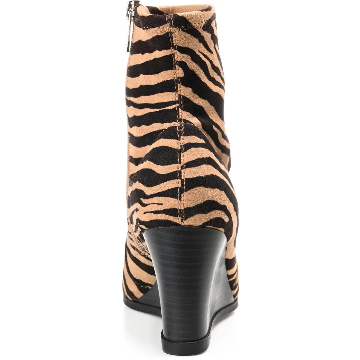 Hepburn Womens Faux Suede Ankle Wedge Boots