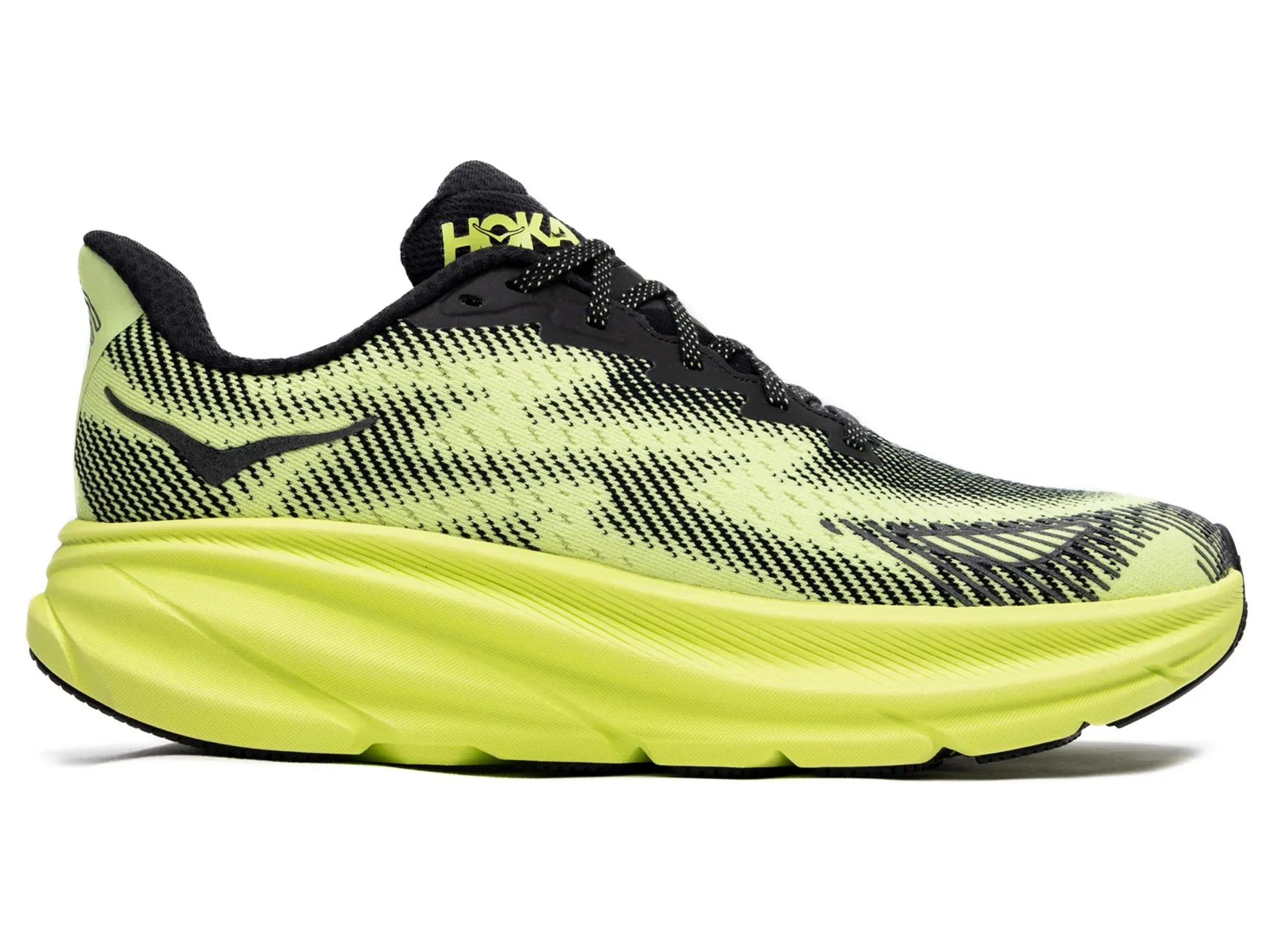 Hoka Men's Clifton 9 GTX - Black/Lettuce