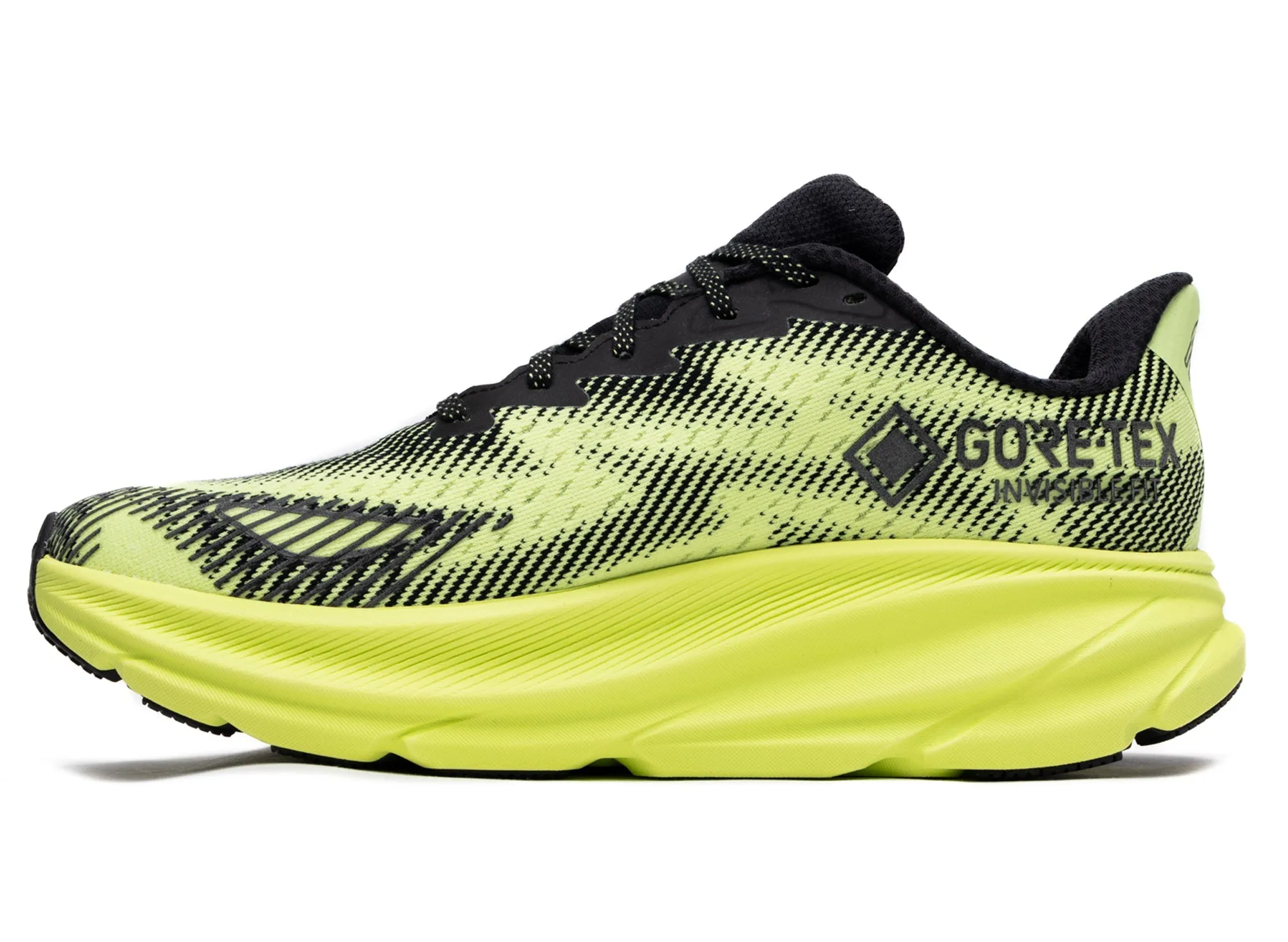 Hoka Men's Clifton 9 GTX - Black/Lettuce