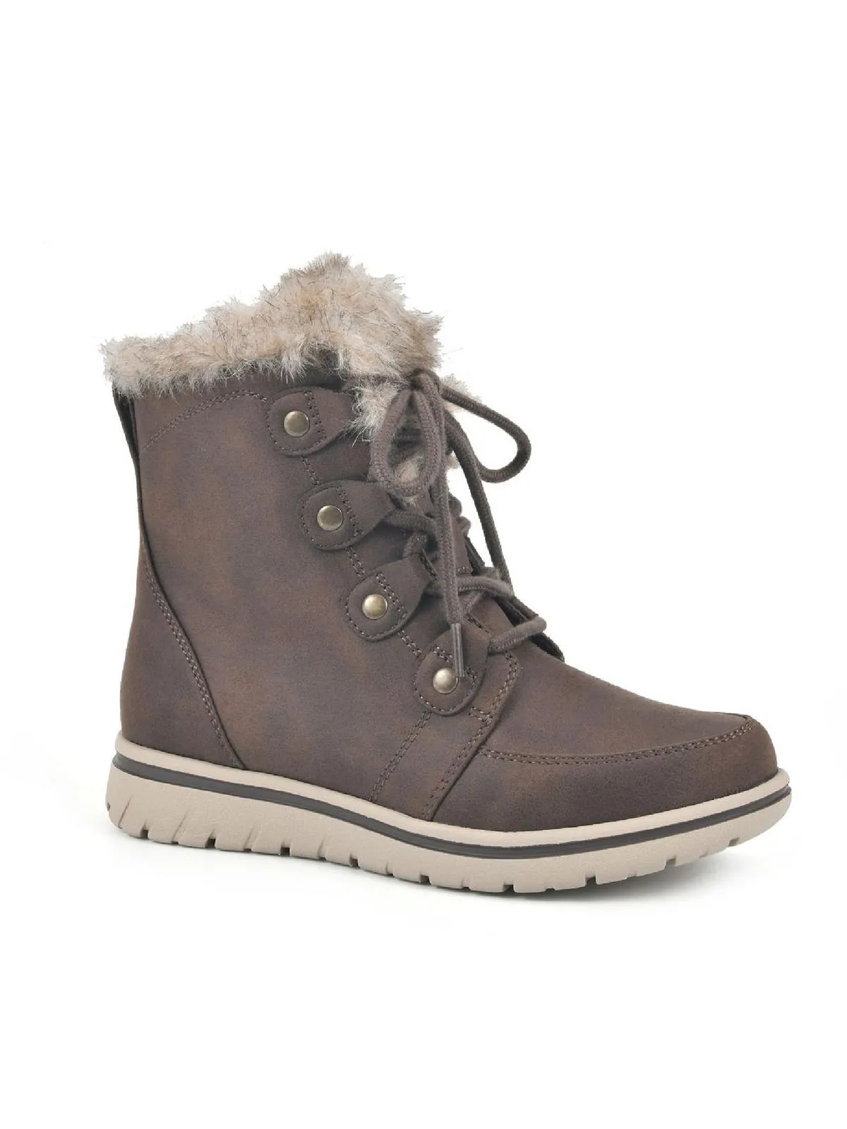 Holly Womens Faux Leather Ankle Ankle Boots