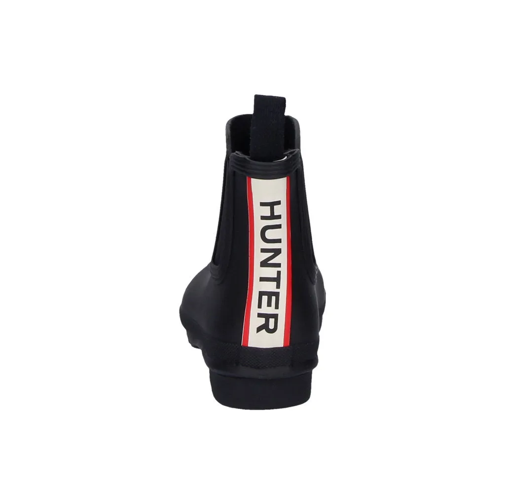 Hunter Original Chelsea Tri Colour Logo Backstrap Rubber Women's Ankle Boots