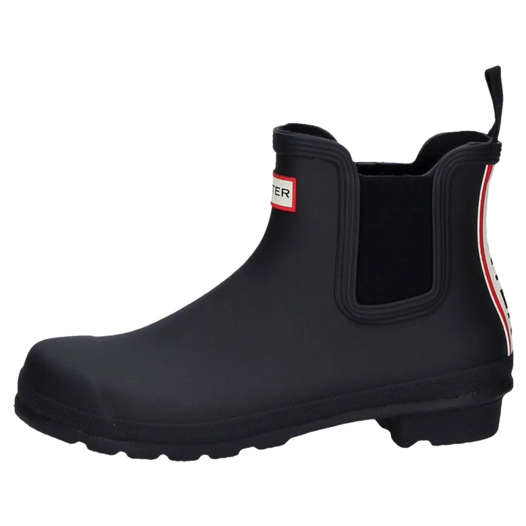 Hunter Original Chelsea Tri Colour Logo Backstrap Rubber Women's Ankle Boots