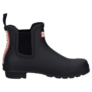 Hunter Original Chelsea Tri Colour Logo Backstrap Rubber Women's Ankle Boots