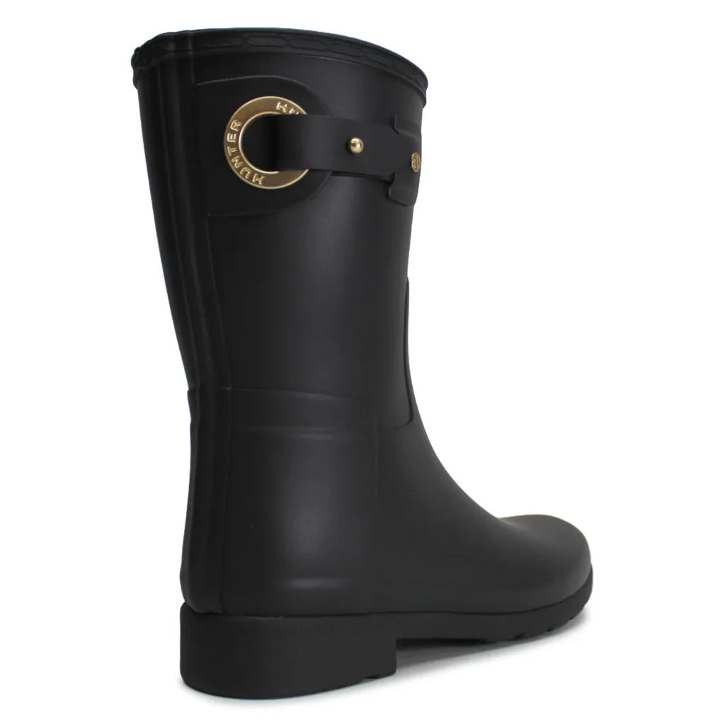 Hunter Refined Short Eyelet Rubber Textile Women's Mid Calf Wellington Boots