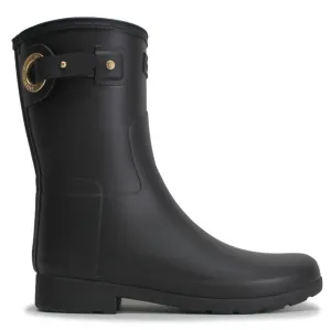 Hunter Refined Short Eyelet Rubber Textile Women's Mid Calf Wellington Boots