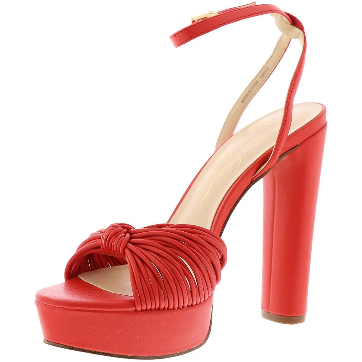 Immie Womens Ankle Strap Platform Pumps