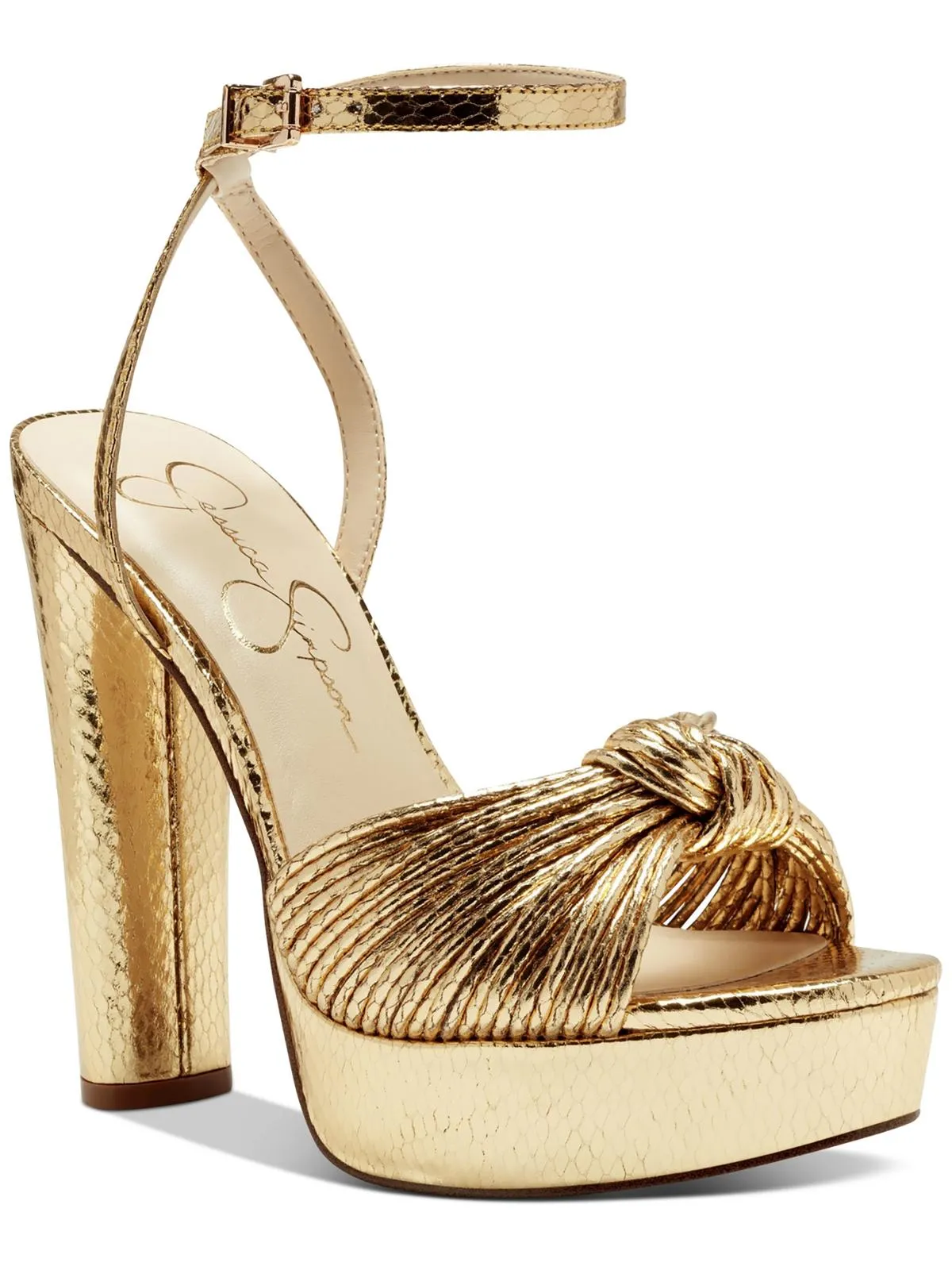 Immie Womens Ankle Strap Platform Pumps