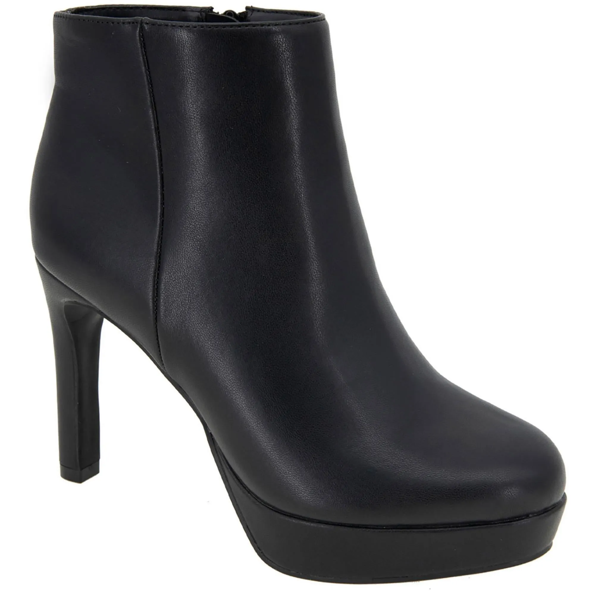 Jeanne Womens Faux Leather Ankle Boots