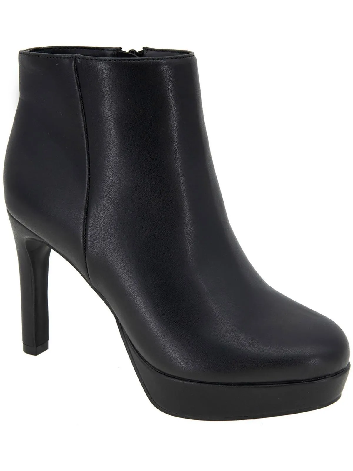 Jeanne Womens Faux Leather Ankle Boots