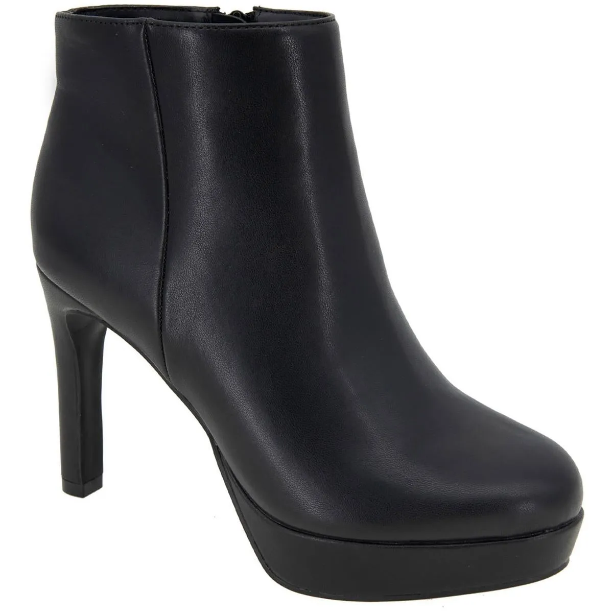 Jeanne Womens Faux Leather Ankle Boots
