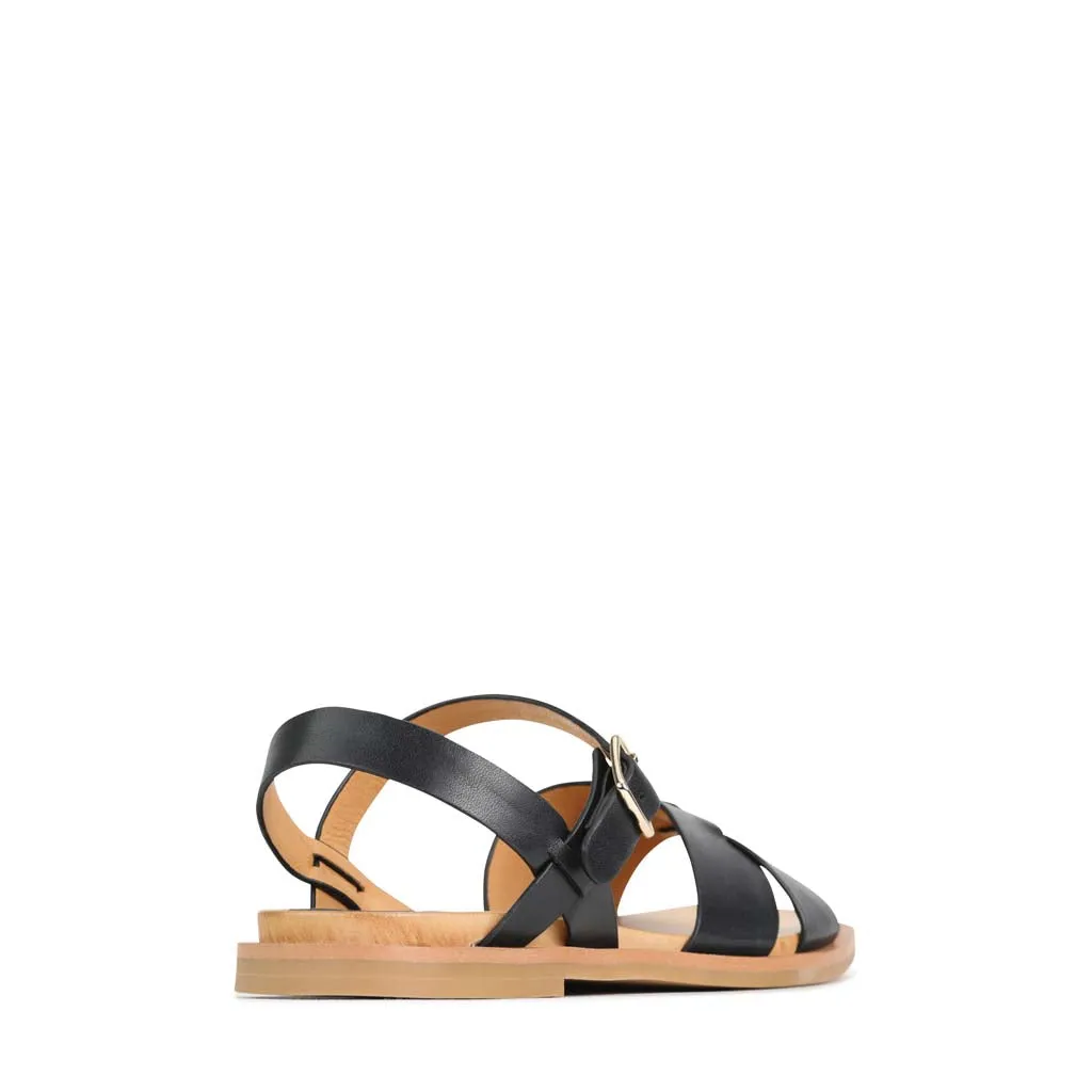 JEL LEATHER ANKLE STRAP SANDALS
